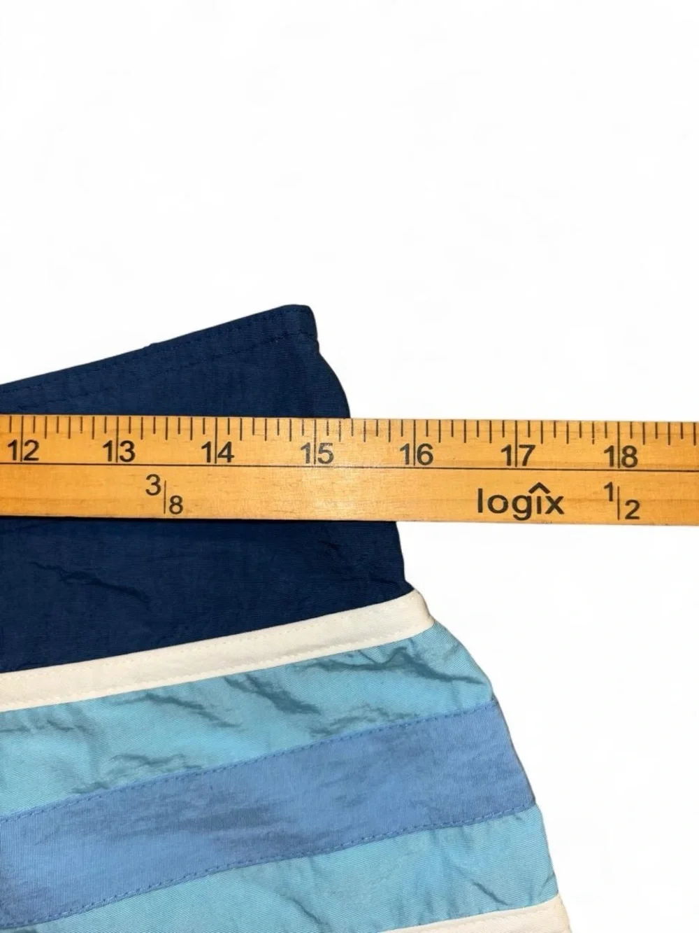 Vintage 1999 looney tunes tweety Navy Swim Trunks with Light Blue Stripes